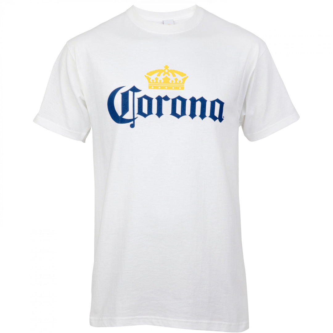 Corona Extra Mens White Beer Logo T-Shirt Image 1