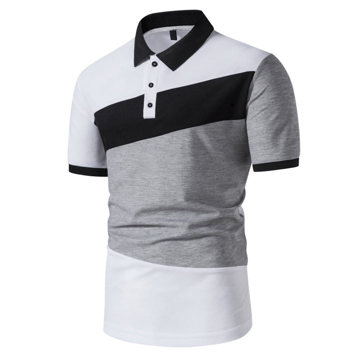 Cloudstyle Men Polo Shirt Golf Shirt Short Sleeve Button Down Male Casual Print Summer Image 4