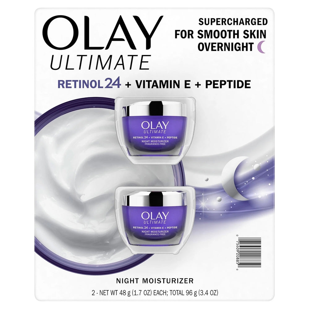 Olay Ultimate Retinol 24 + Vitamin E + Peptide Night Moisturizer (1.7 Oz 2 Pk) Image 2