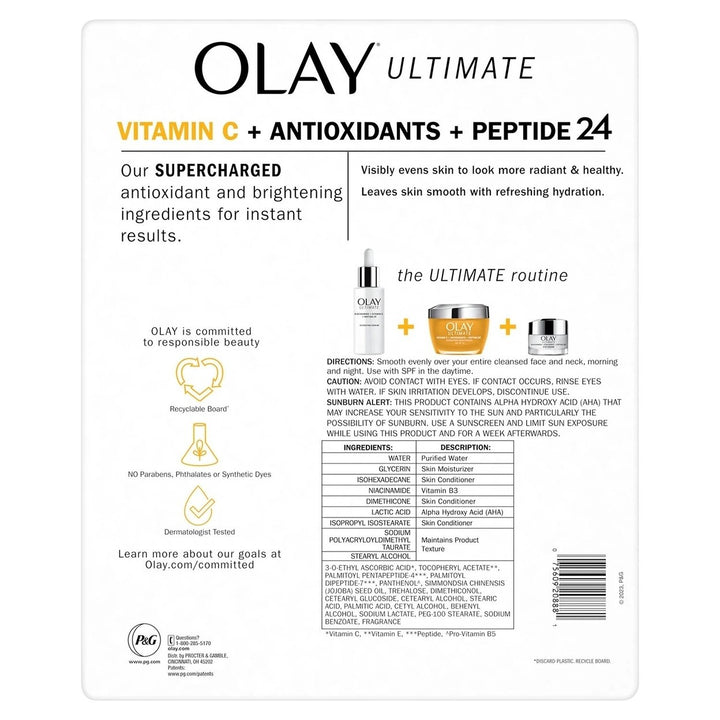 Olay Ultimate Vitamin C + Antioxidants + Peptide 24 Moisturizer 1.7 Oz (2 Pack) Image 3