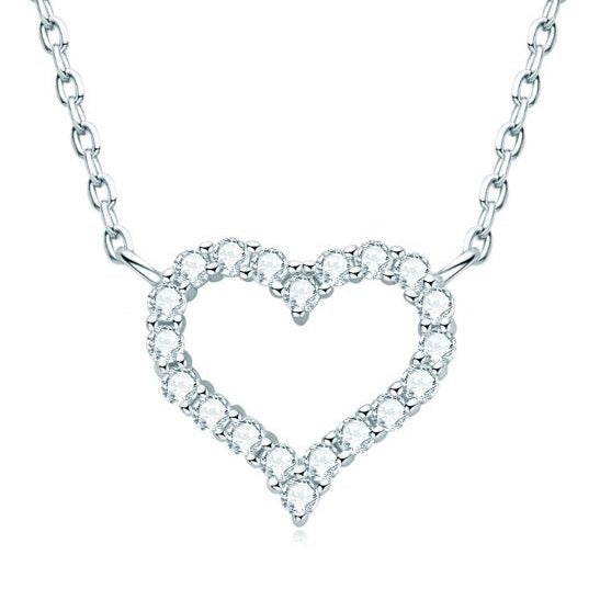 0.5 Carat Mosan Diamond Necklace for Women 925 Sterling Silver Junior High Sense Collar Chain Image 2