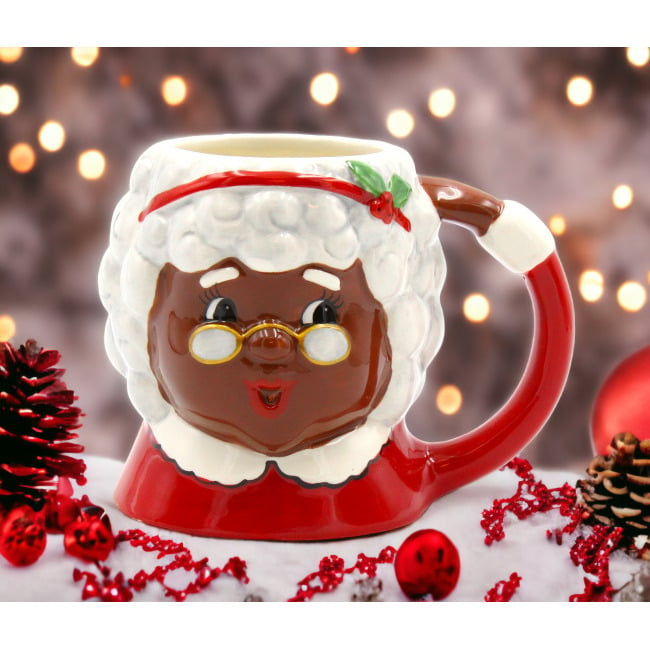 African American Mrs. Claus Ceramic Mug 14 oz Christmas Gift Mom Image 1