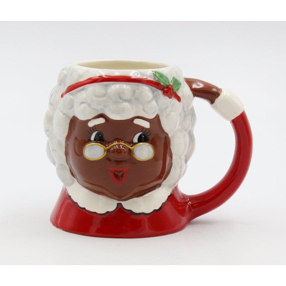 African American Mrs. Claus Ceramic Mug 14 oz Christmas Gift Mom Image 2