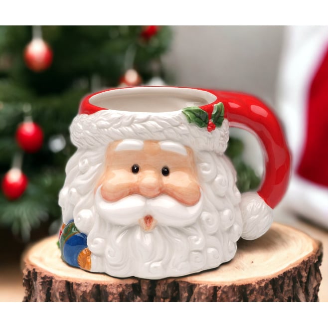 Ceramic Christmas Santa Claus Mug 16oz  Holiday Drink Image 2