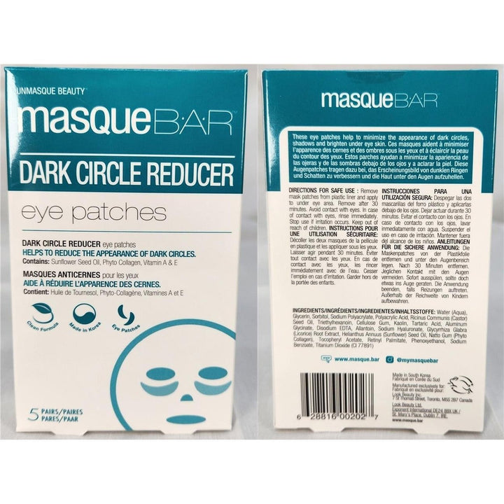 masque BAR Eye Mask Patches Dark Circle Reducer Prevents - 5 Pairs Image 2