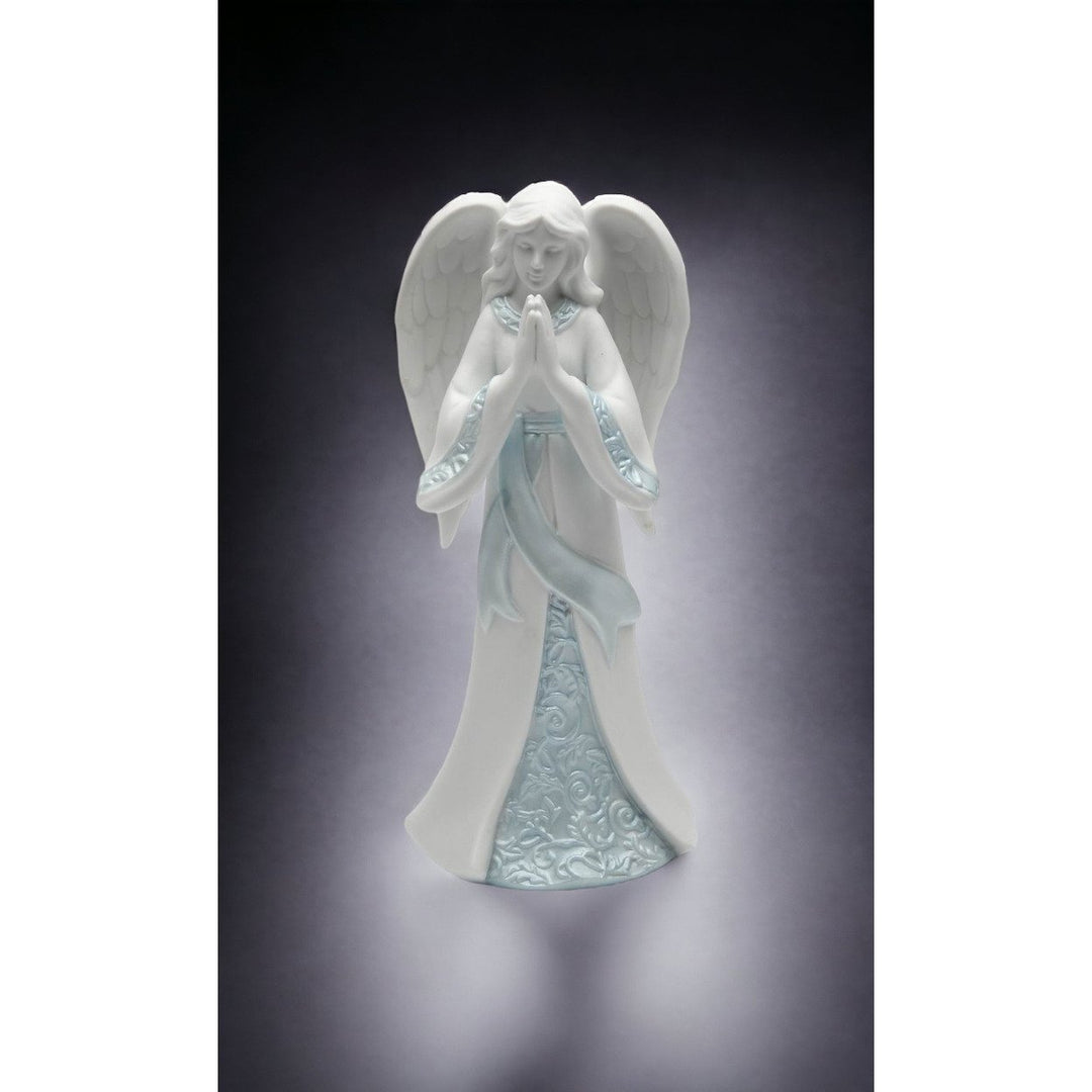 Ceramic Praying Angel Figurine 7.125 Inch Religious Gift Baptism Image 3