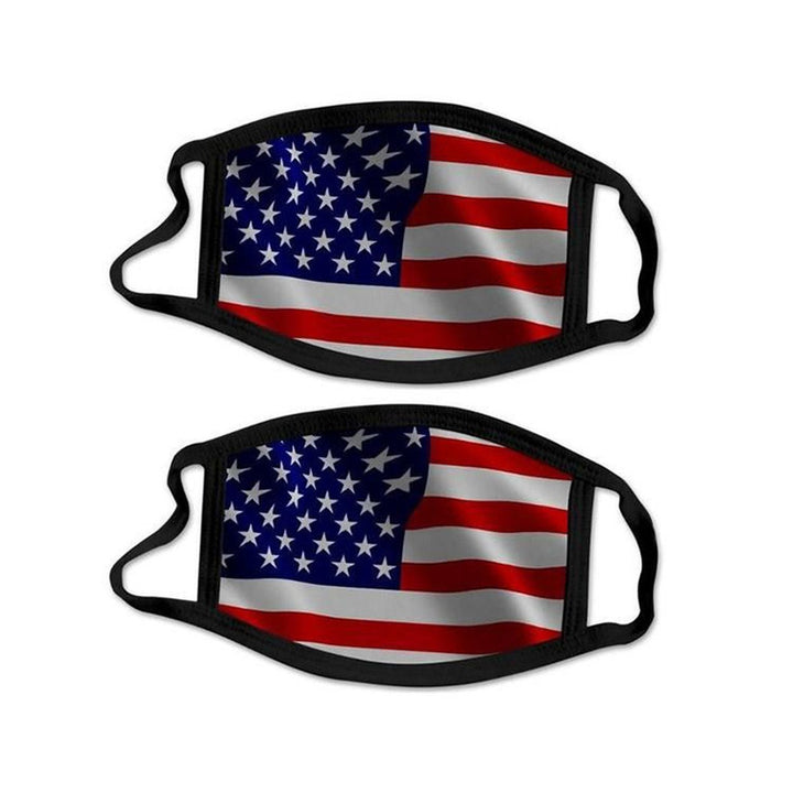 4-Pack Washable-Reusable USA Flag Mask Image 2