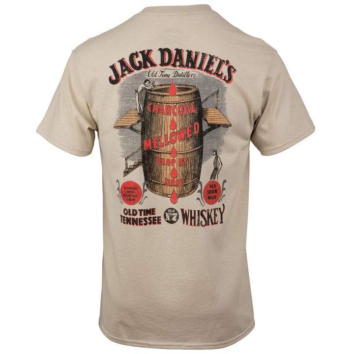 Jack Daniels Whisky Barrel Front and Back Print T-Shirt Image 3