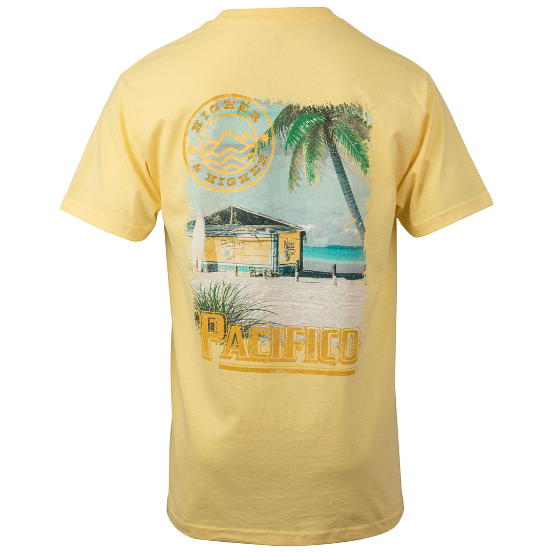 Pacifico Clara Beach Scene Front and Back Print T-Shirt Image 3