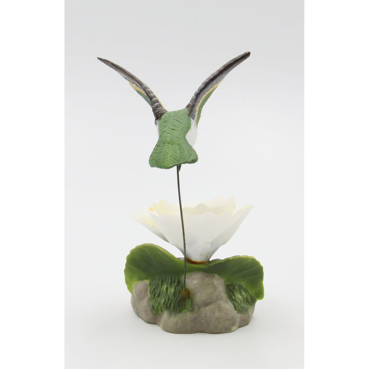 Ceramic Hummingbird Figurine 6in Magnolia Flower  Mom Image 3