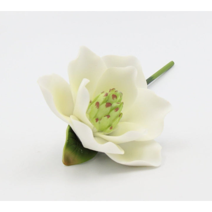 Ceramic Magnolia Flower with Stem 8 inches  Mom Wedding Image 3