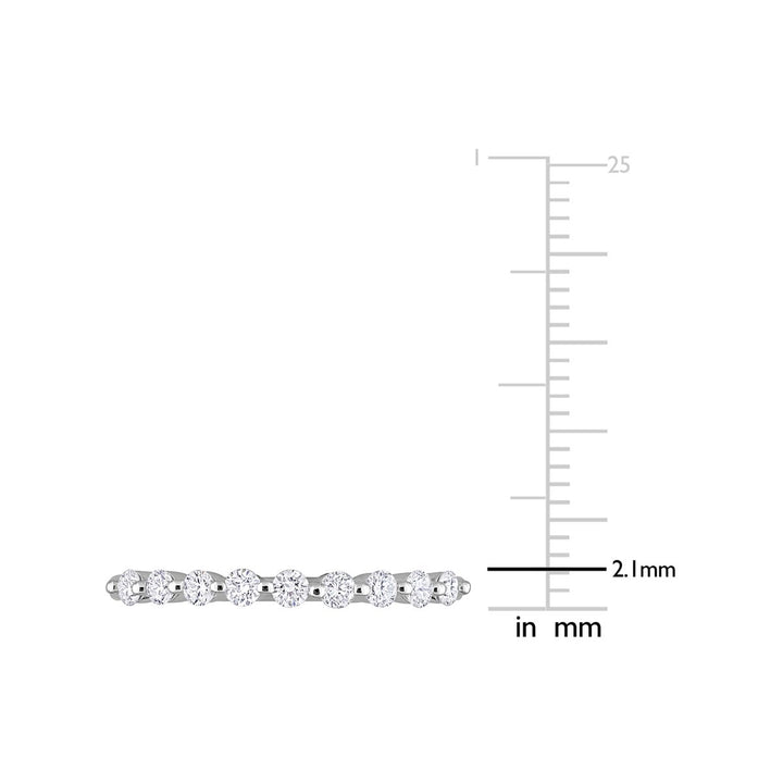 1/3 Carat (ctw) Lab-Grown Diamond Anniversary Band Ring in Sterling Silver Image 3