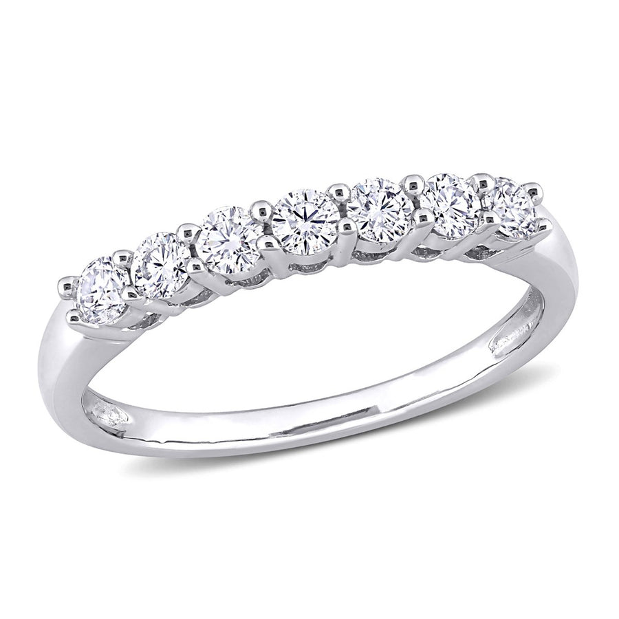 1/2 Carat (ctw) Diamond Anniversary Band Ring in 10K White Gold Image 1