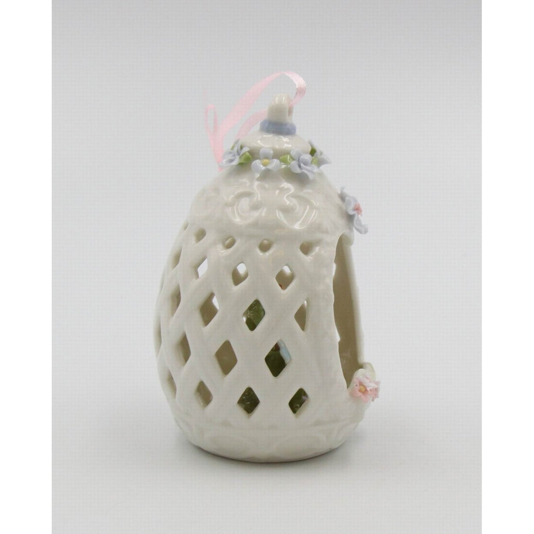 Ceramic Butterfly Flower Egg Dome Ornament 2.875" Home Kitchen Image 4