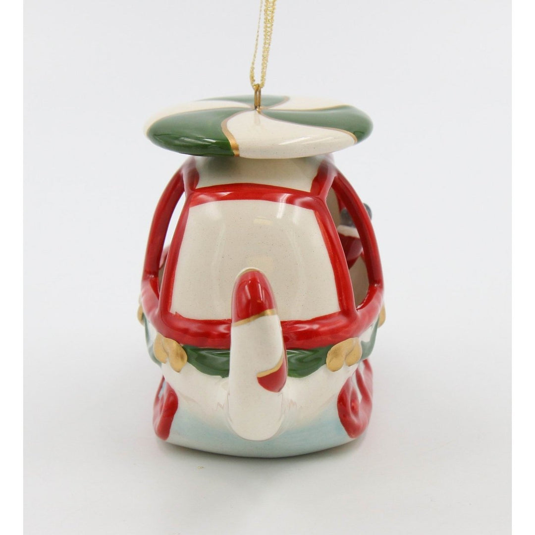 Ceramic Christmas Santa Helicopter Ornament 5.5in Holiday Gift Image 4