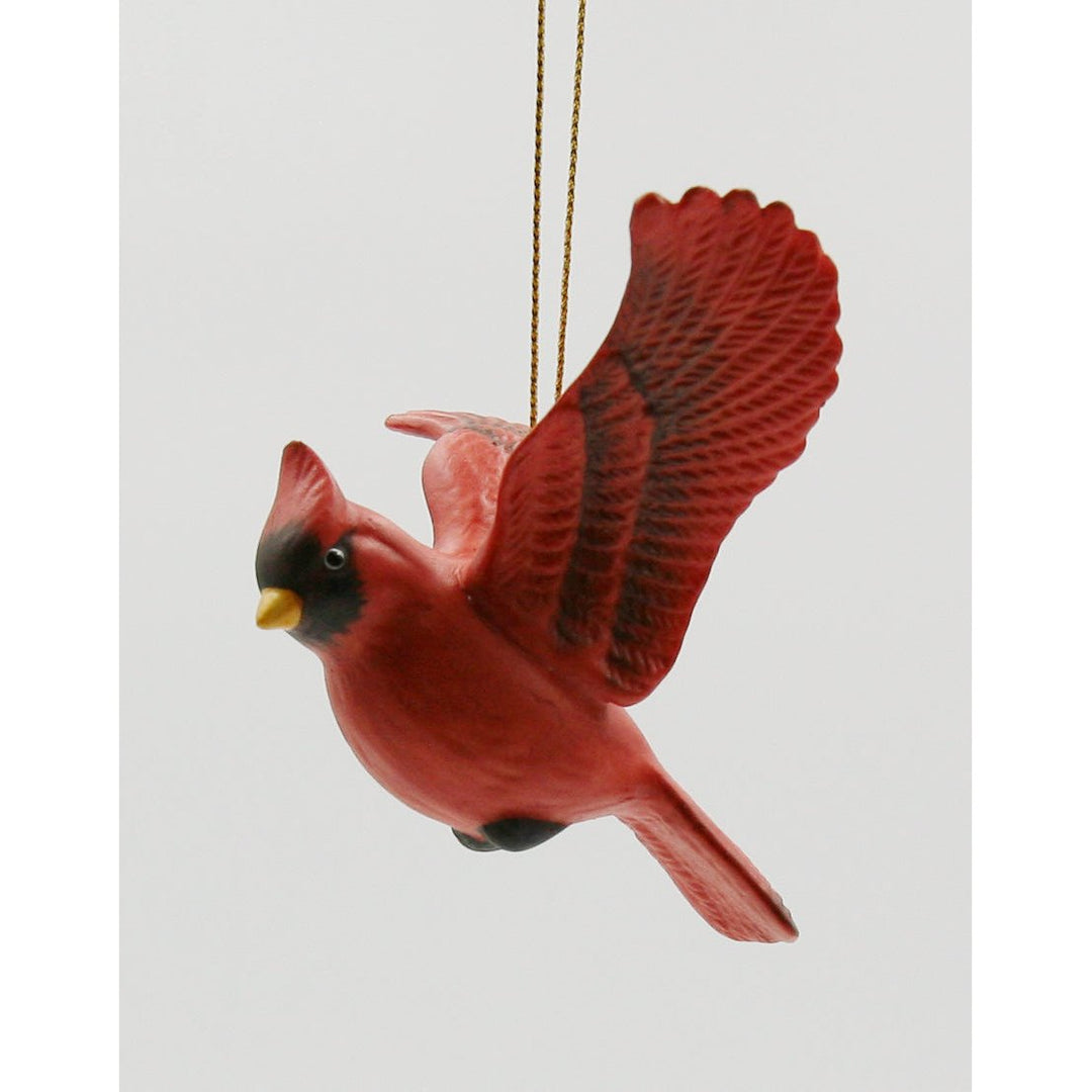 Ceramic Cardinal Bird Ornament 3.25 inches Vintage Image 3