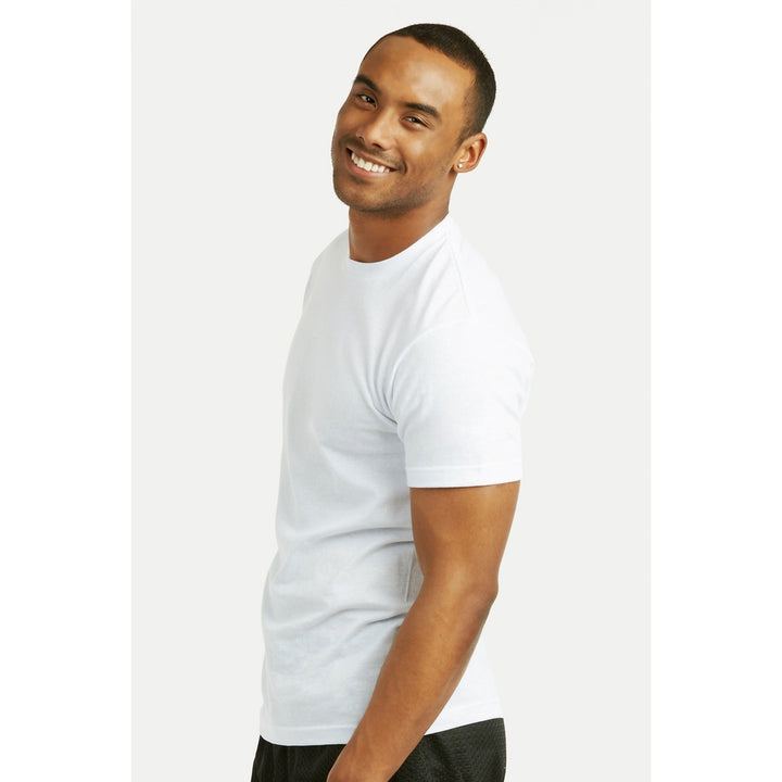 3-Pack Mens Spak 100 percent Cotton White T-Shirt Image 2