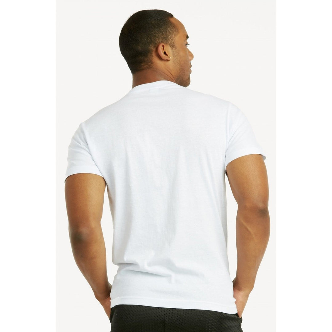 3-Pack Mens Spak 100 percent Cotton White T-Shirt Image 4