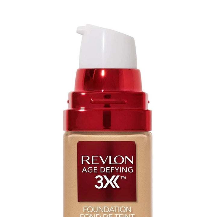 Revlon Liquid Foundation Age Defying 3X Face Makeup Anti-Aging and Firming Formula SPF 20 005 Fresh Ivory 1 Fl Oz Image 2