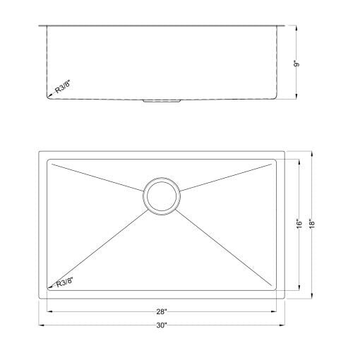 Handmade 30 Inch 304 Stainless Steel Undermount Kitchen Sink with Faucet Image 4