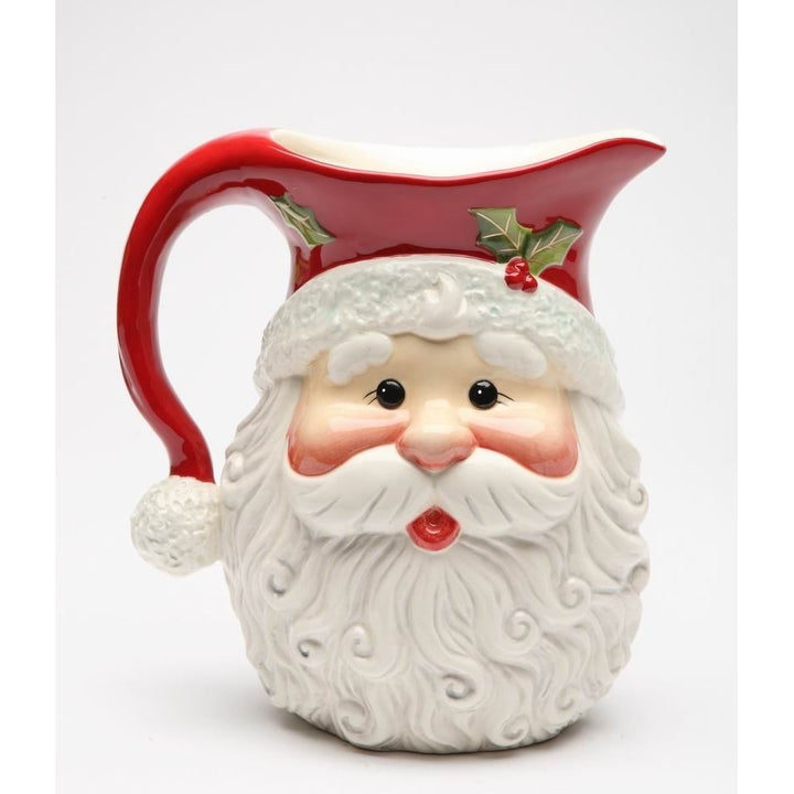 Santa Claus Drink Pitcher 56 Oz Holiday  Christmas Image 3