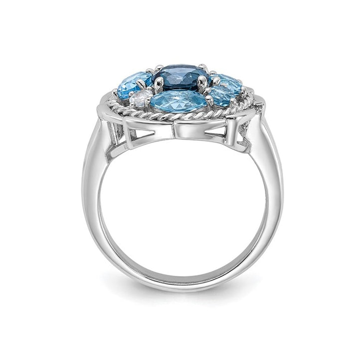 2.49 Carat (ctw) London Blue Topaz Ring in Sterling Silver Image 4