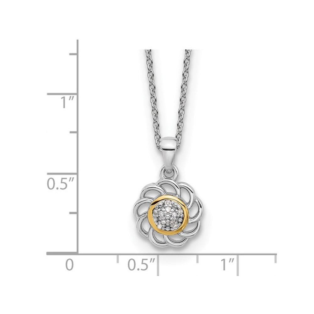 Sterling Silver Pendant Necklace with Chain and Diamond Accent Image 2