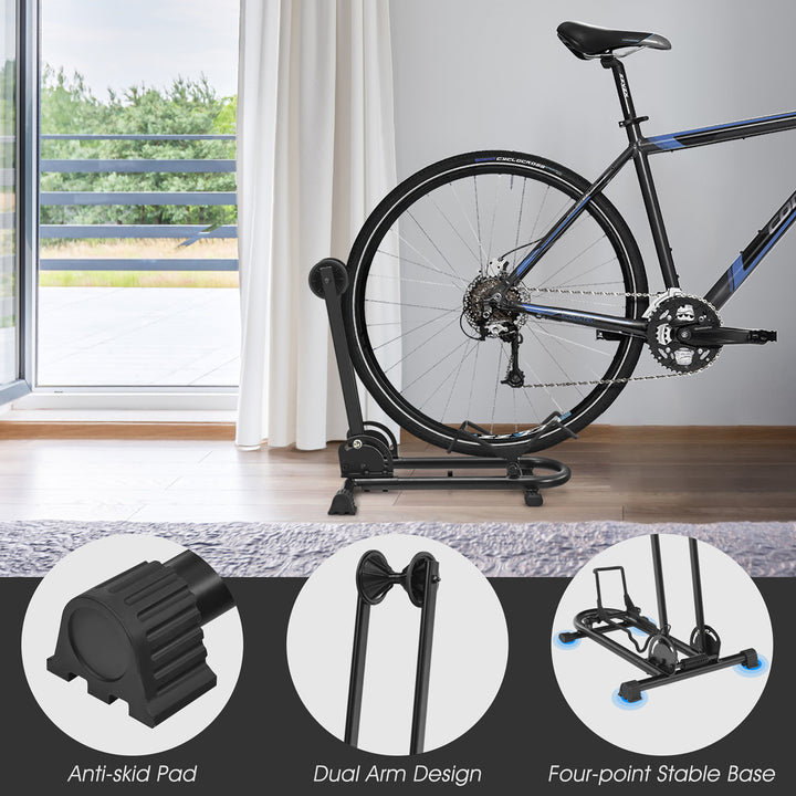 Foldable Bike Floor Parking Rack Home Garage Storage Stand Fit 20-29 Image 3