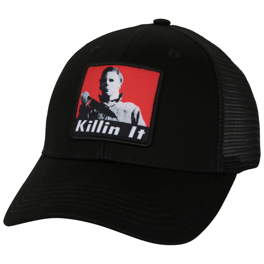 Halloween Killin It Glow in The Dark Embroidery Adjustable Trucker Hat Image 1