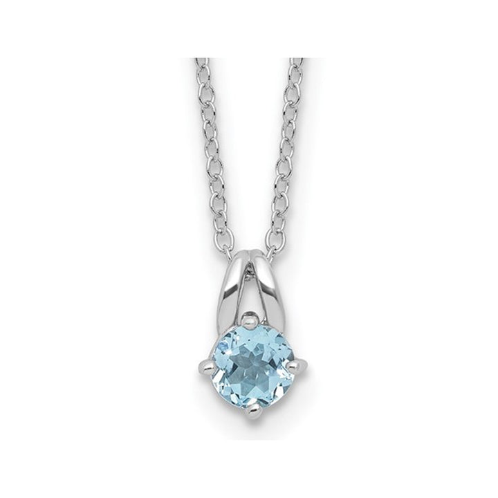 2/3 Carat (ctw) Sky Blue Topaz Pendant Necklace in Sterling Silver with Chain (16 Inches) Image 1