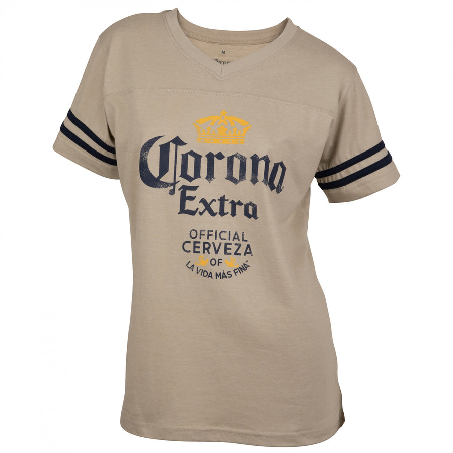 Corona Extra Official Cerveza Womens Football T-Shirt Image 1