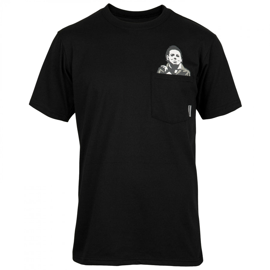 Halloween Michael Meyers Pulldown Pocket T-Shirt Image 1