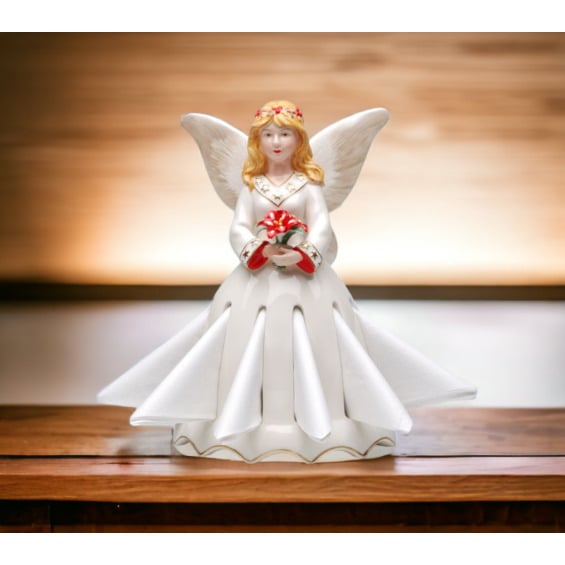 Ceramic Winter Fairy Napkin Holder  Christmas D cor Image 1