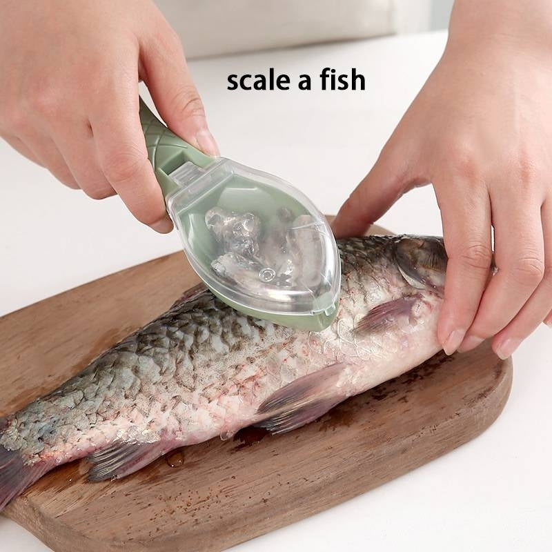 Fast Fish Scale Remover Ergonomic ABS Lightweight Safe Easy Cleanup Tool Image 1