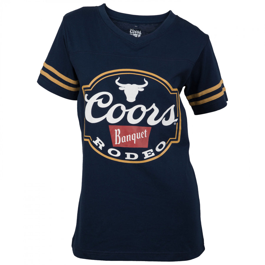 Coors Banquet Rodeo Logo Womens Football T-Shirt Image 1