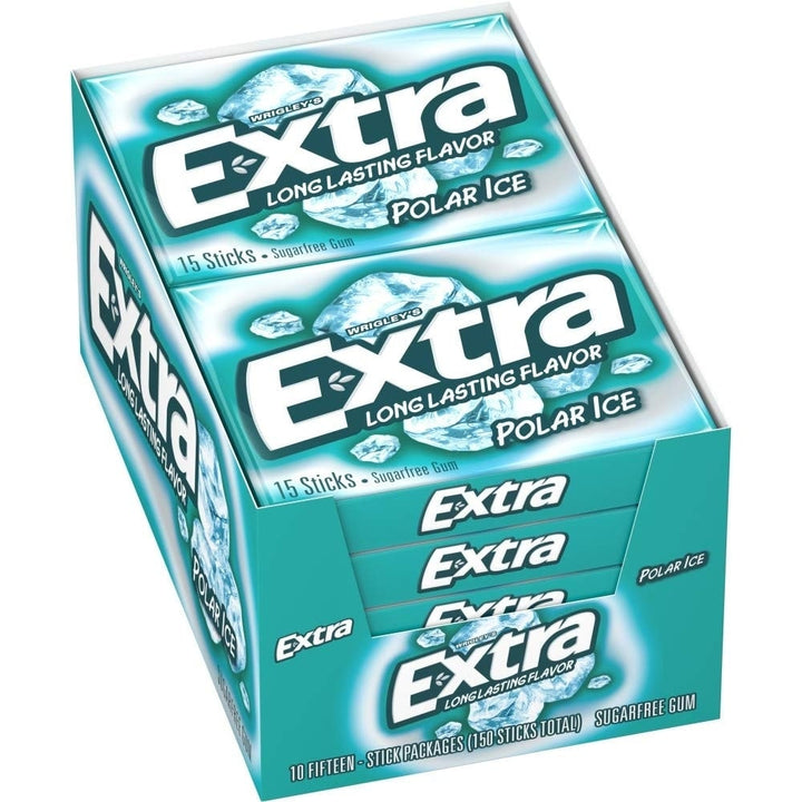 Extra Polar Ice Sugar Free Chewing Gum Bulk Pack 15 Count (Pack of 10) Image 1