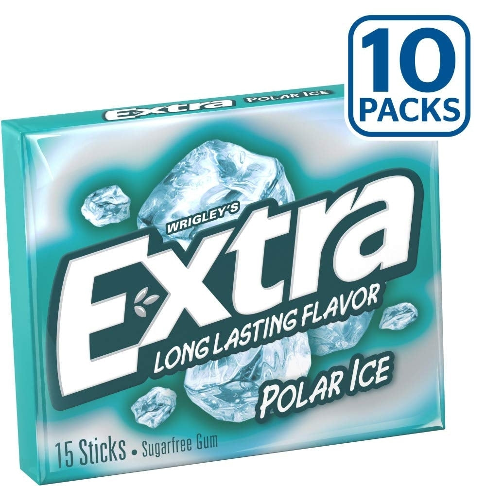 Extra Polar Ice Sugar Free Chewing Gum Bulk Pack 15 Count (Pack of 10) Image 2