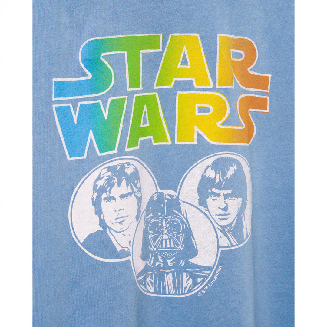 Star Wars Neon Gradient T-Shirt by Junk Food Image 4