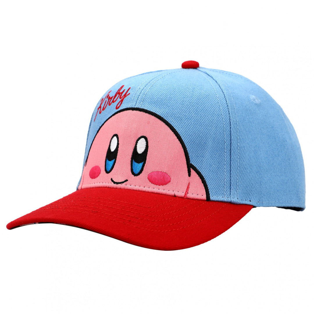 Kirby Peek-A-Boo Embroidered Pre-Curved Snapback Hat Image 1