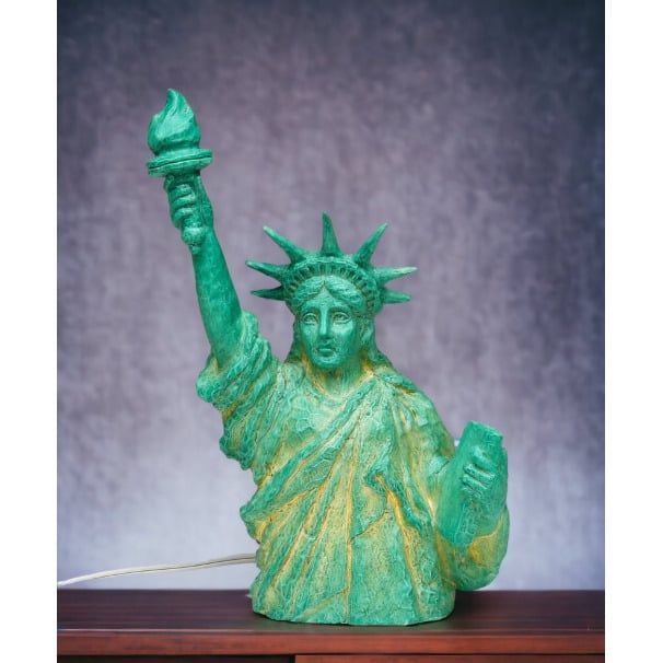 Ceramic Statue of Liberty Nightlight 10.875 Inch Home Gift Image 1