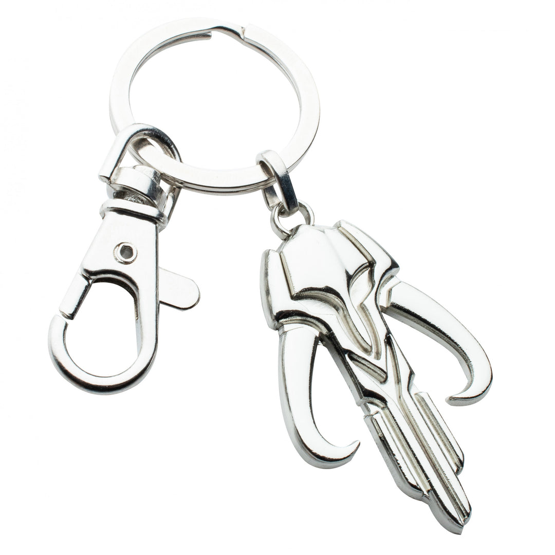 Star Wars The Mandalorian Bounty Hunter Chrome Keychain Image 1