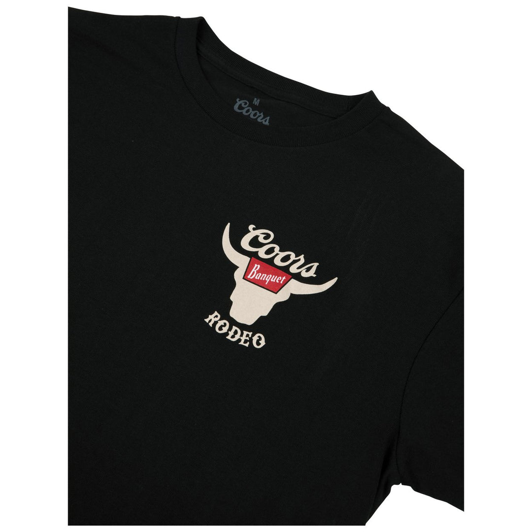 Coors Banquet Rodeo Horns Logo Front and Back Print T-Shirt Image 4