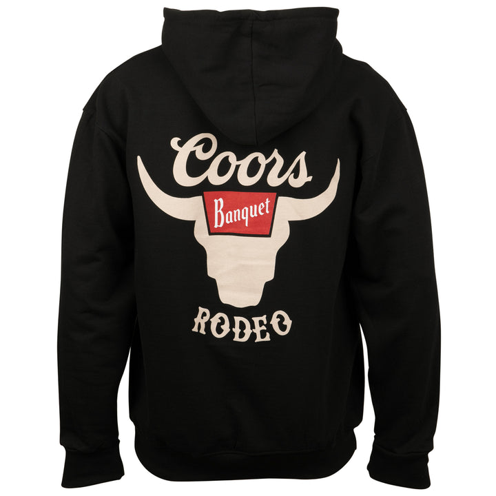 Coors Banquet Rodeo Horns Logo Front and Back Print Hoodie Image 3