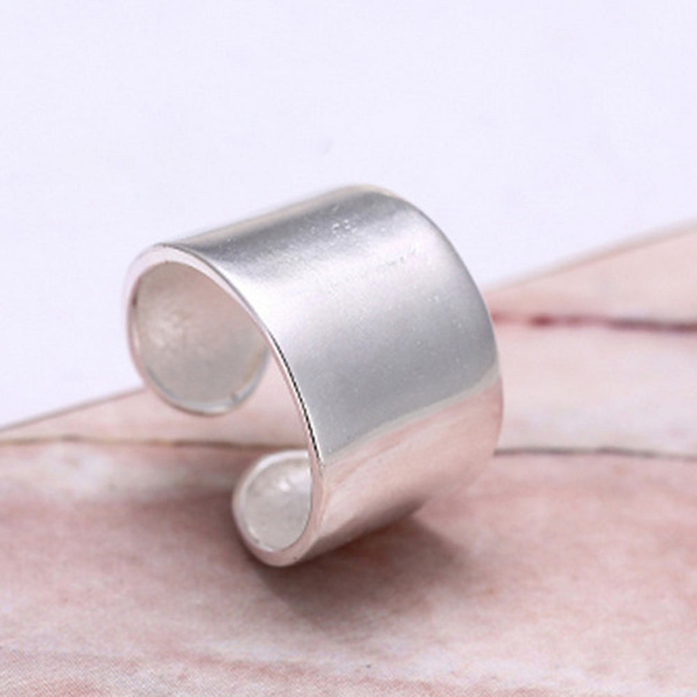 Copper Ring Artistic Decorative Wide Edge Open Ring for Daily Wear Image 2