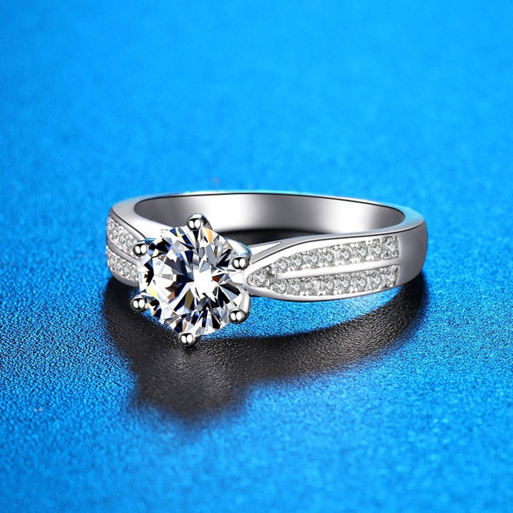 Sparkling Earrings Rhinestone Geometric Electroplating Bridal Set Perfect Wedding Promise Ring for Women Image 2