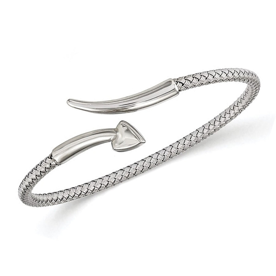 Sterling Silver Flexible Bangle Bracelet Image 1