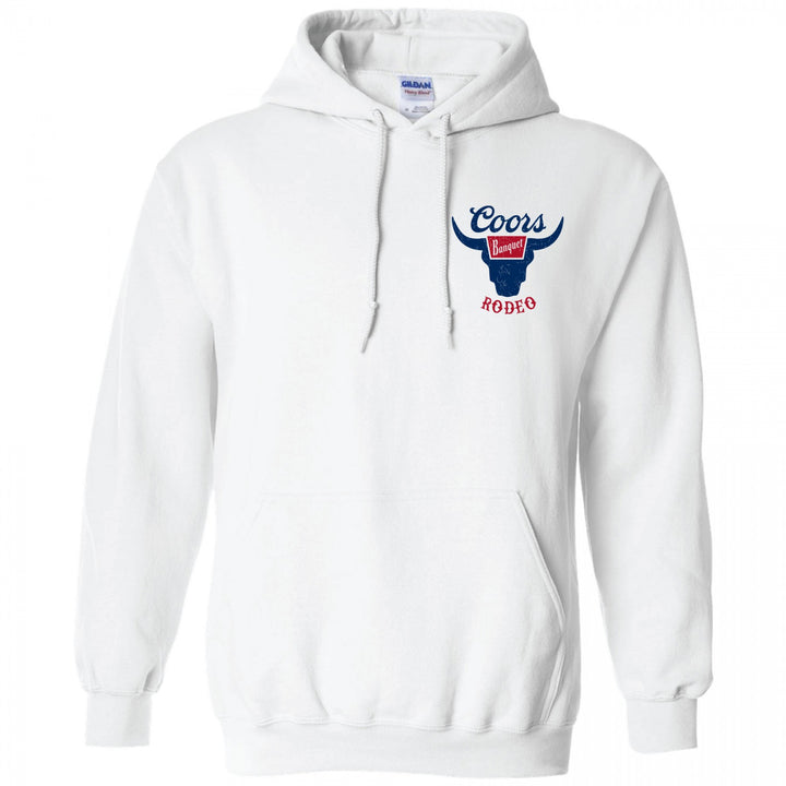 Coors Rodeo Front and Back Logo White Sweatshirt Hoodie Image 2