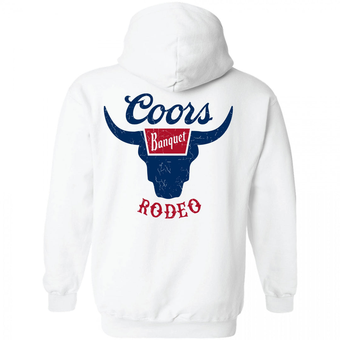 Coors Rodeo Front and Back Logo White Sweatshirt Hoodie Image 3