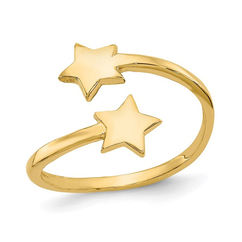 10K Yellow Gold Star Toe Ring Image 1