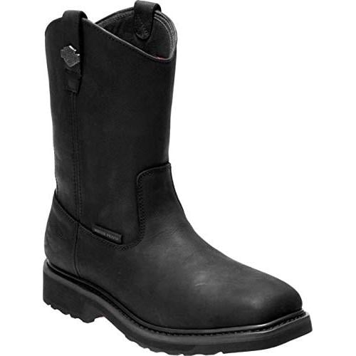 HARLEY-DAVIDSON WORK Mens Altman Western Classic Composite Toe Waterproof Work Boot Black - D93563 BLACK Image 1